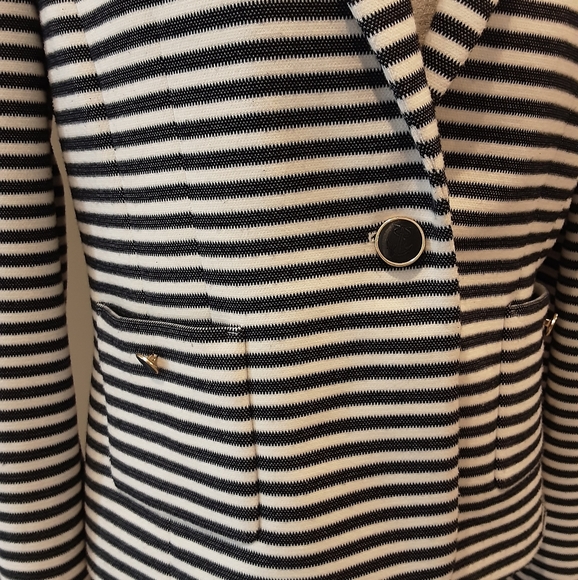 LAURA STRIPED NAUTICAL BLAZER SZ 12 - Picture 9 of 9